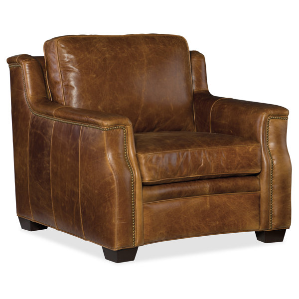 Hooker Furniture Yates 39.5" Wide Genuine Leather Club Chair & Reviews